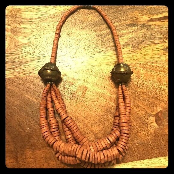 Jewelry - Clay & Brass Boho Multi Strand Necklace